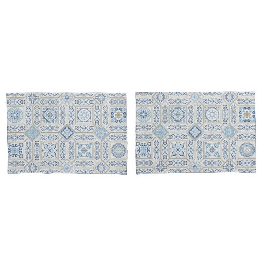 Vintage Portugal Azulejo traditional 枕カバー (フロントセット)