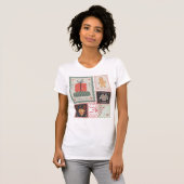 Vintage Postage Stamp Christmas Icon  Tシャツ (正面フル)