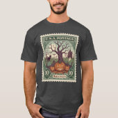 Vintage Postage Stamp Halloween Tシャツ (正面)