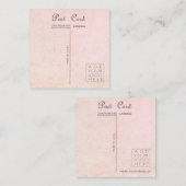 Vintage Postcard Earrings Backing Cards Add Logo スクエア名刺 (正面/裏面)