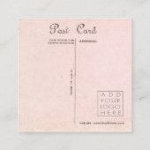 Vintage Postcard Earrings Backing Cards Add Logo スクエア名刺 (裏面)