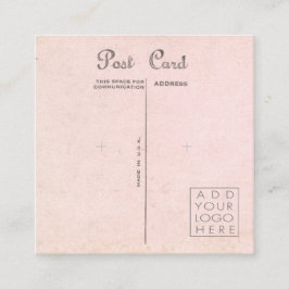 Vintage Postcard Earrings Backing Cards Add Logo スクエア名刺