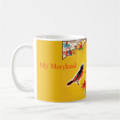 Vintage Postcard Map of Maryland コーヒーマグカップ (左)
