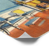 Vintage Postcard ,The White House Blue Room ポスター (角)