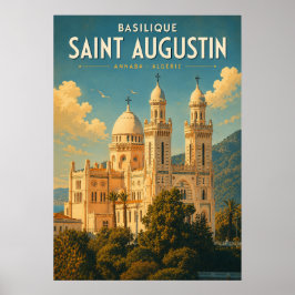 Vintage poster Basilique Saint Augustin - Annaba ポスター