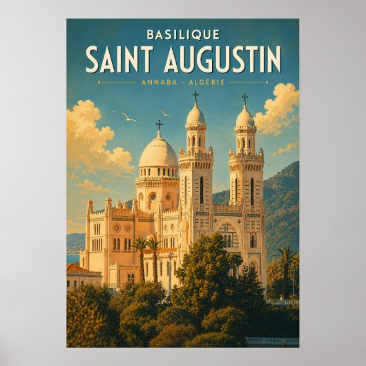 Vintage poster Basilique Saint Augustin - Annaba ポスター (正面)
