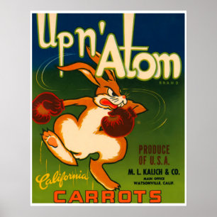 Vintage Poster California Carrots Food Ad Print ポスター