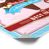 Vintage poster ice cream ポスター (角)