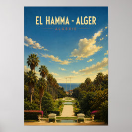 Vintage Poster Jardin d'Essais El Hamma - Alger ポスター