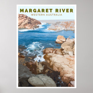 Vintage Poster - Margaret River，西オーストラリア ポスター