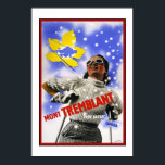 Vintage Poster Print Mont TREMBLANT Canada ポスター<br><div class="desc">Vintage Poster Print Mont TREMBLANT Quebec Canada skiing</div>