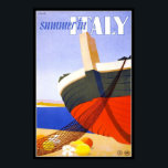 Vintage Poster Print Summer In Italy ポスター<br><div class="desc">Vintage Poster Print Summer In Italy</div>