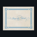 Vintage Poster Red, White & Blue日付を保存 案内ポストカード<br><div class="desc">クリームの背景を持つ赤、白結婚と青のこの発表はがき淡い色のは、ヴィンテージを持つ古いハリウッド感じと古い文字のデザインとファッションド、手の込んだスクリプト要素、装飾的なバナー、星とアンパサンドを含む。招待ファンシーはインスパイアヴィンテージデザインとポスタースタイリッシュの両方で。文字読は正面に「日付を保存す後を追る」と、背面の個人文字が表示する。この招待スイートは、履歴、ヴィンテージ、またはお洒落披露宴のみの結婚式招待状を探している人に最適でユニークす。</div>
