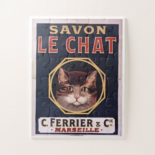 "Vintage poster Savon Le Chat" ジグソーパズル (縦)
