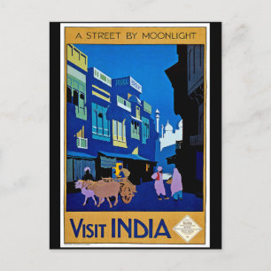 Vintage poster, Visit India, ポストカード