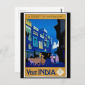 Vintage poster, Visit India, ポストカード (正面/裏面)