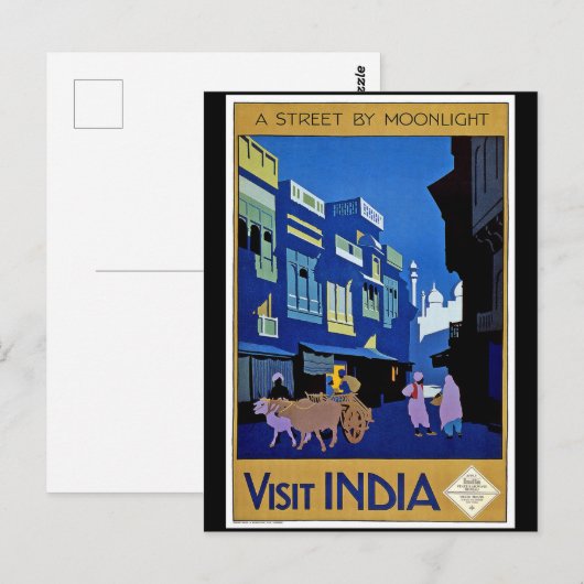 Vintage poster, Visit India, ポストカード (正面/裏面)