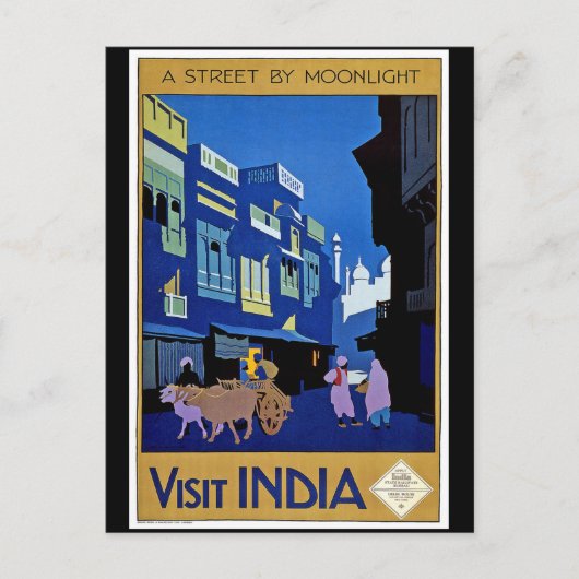 Vintage poster, Visit India, ポストカード (正面)