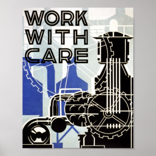 Vintage Poster - Work With 気に -  POSTER ポスター