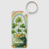 Vintage Pot of Gold and Rainbow キーホルダー (裏面)