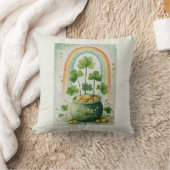 Vintage Pot of Gold and Rainbow クッション (ブランケット)