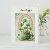 Vintage Pot of Gold and Rainbow サンキューカード (スタンド正面)