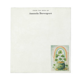 Vintage Pot of Gold and Rainbow ノートパッド