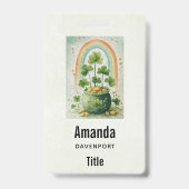 Vintage Pot of Gold and Rainbow バッジ (裏面)