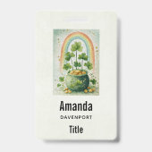 Vintage Pot of Gold and Rainbow バッジ (表面)