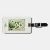 Vintage Pot of Gold and Rainbow ラゲッジタグ (正面横)