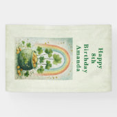 Vintage Pot of Gold and Rainbow Birthday 横断幕 (横)