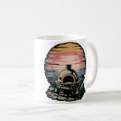 Vintage Pottery Kiln Ceramics Art Teacher Pottery  コーヒーマグカップ (正面右)