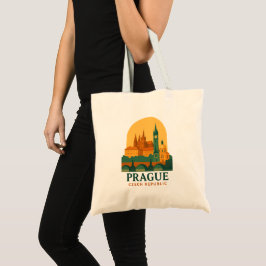 Vintage Prague Czech Republic Retro Tote Bag – Old トートバッグ
