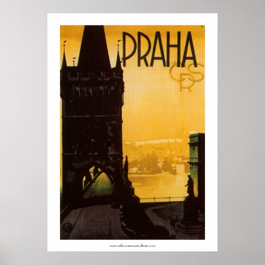 Vintage Praha Poster ポスター (正面)