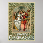 Vintage Prang's Christmas Cards Advertisement ポスター<br><div class="desc">A vintage Christmas card advertisement.</div>