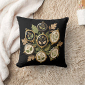 Vintage Pressed Botanical Ornaments Art Print クッション (ブランケット)
