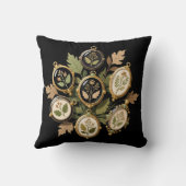 Vintage Pressed Botanical Ornaments Art Print クッション (裏面)