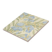 Vintage pretty purple blue iris flower pattern タイル (側面)