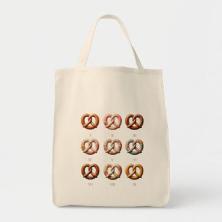Vintage Pretzel Study Grid Aesthetic Tote Bag トートバッグ