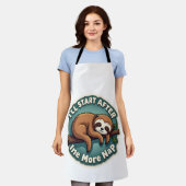 Vintage Procrastination Sloth Funny Student Shirt  エプロン (着用した状態)