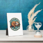 Vintage Procrastination Sloth Funny Student Shirt  フォトプラーク (側面)