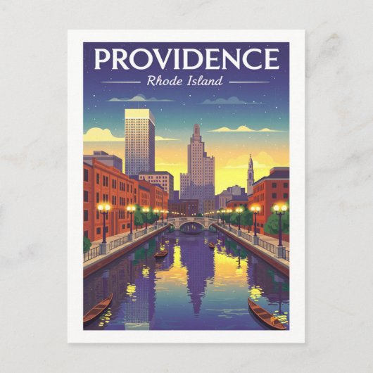 Vintage Providence Rhode Island ポストカード (正面)