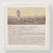 Vintage Psalm 23 Biblical Scripture  ストーンコースター (正面)