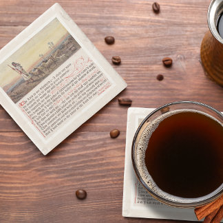 Vintage Psalm 23 Biblical Scripture  ストーンコースター