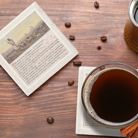 Vintage Psalm 23 Biblical Scripture  ストーンコースター