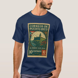 Vintage Puerto Rico Postage Stamp Shirt Tシャツ