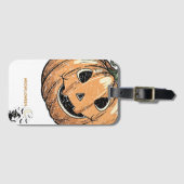 Vintage Pumpkin Cat “Meowloween” iPhone Case ラゲッジタグ (正面横)