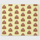 Vintage pumpkin Halloween pattern ラッピングペーパー (フラット)