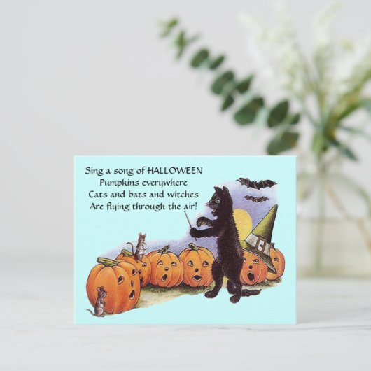 Vintage Pumpkins Singing ポストカード (スタンド正面)