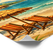 Vintage Punta Cana Dominican Republic Rustic  ポスター (角)